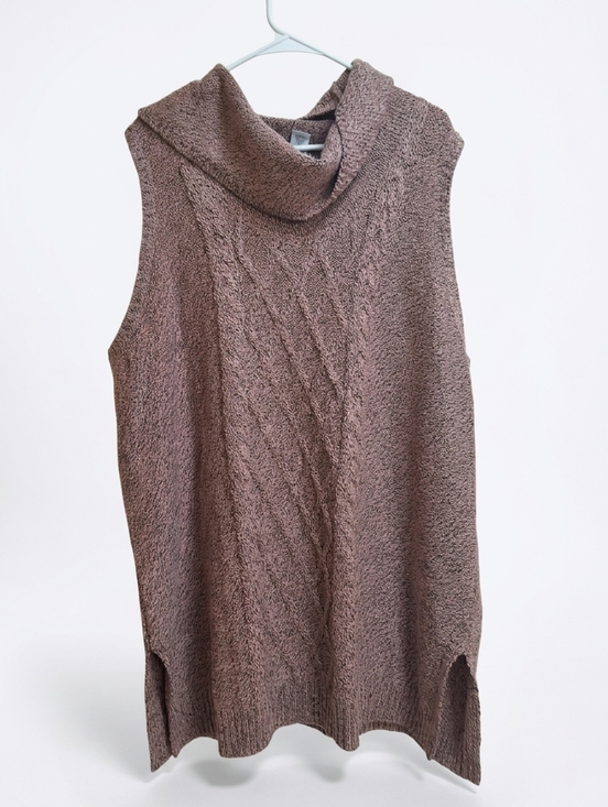 Catherines Jackets & Blazers - NWT Catherines Plus Size Cowl Neck Cable Knit Sweater Vest